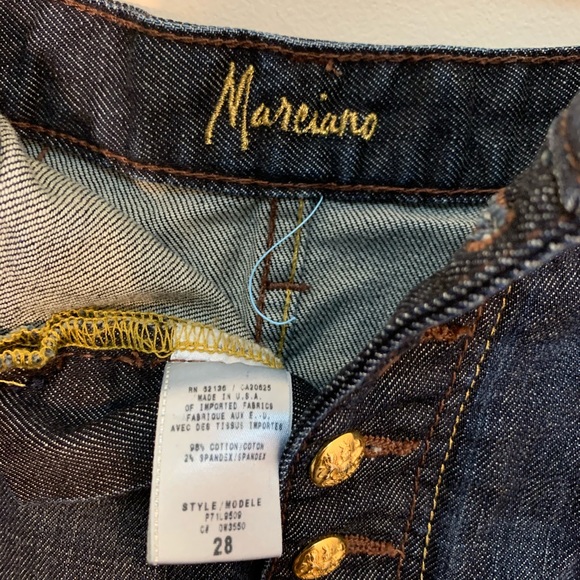 Marciano Denim Mini Jeans Skirt Size 28 - Picture 8 of 10